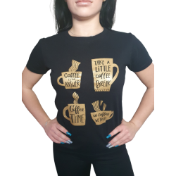 Koszulka "4 filiżanki" Czarna