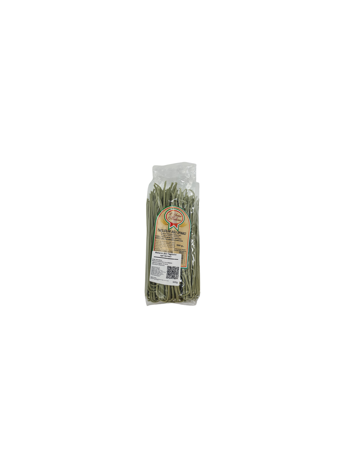 Włoski makaron BIO Tagliolini agli Spinaci 500g