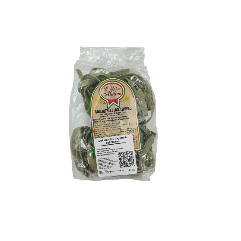 Włoski makaron BIO Tagliatelle agli Spinaci 400g