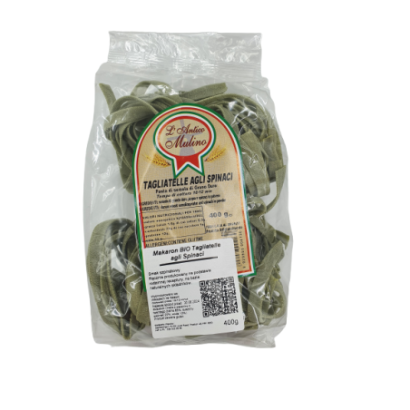 Włoski makaron BIO Tagliatelle agli Spinaci 400g